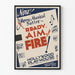 Vintage musikplakat Ready Aim Fire vægdekoration