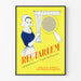 Vintage plakat Rectarlem - Retro vægdekoration i gult og blåt