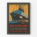 Vintage plakat Red Star Line - Passagerskibet Belgenland