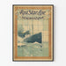 Vintage plakat Red Star Line Antwerpen-New York med dekorative fliser