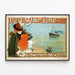 Plakat vintage Red Star Line Antwerpen-New York til vægdekoration — indrammet kunstværk på væggen