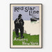 Vintage plakat Red Star Line Antwerpen New York