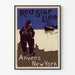 Vintage plakat Red Star Line Antwerpen-New York