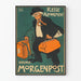 Vintage plakat Berlin Morgenpost - Rejse og abonnement 1903