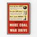 Vintage plakat til energibesparelse for krigsindsatsen