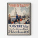 Vintage plakat Liberty Loan 1917 - Historisk vægdekoration