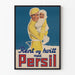 Vintage plakat af Persil baby og mor om vinteren