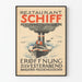 Vintage plakat af restauranten Schiff Kleinhüningen 1928