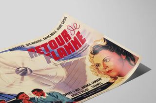 Plakat vintage Retour de Flamme - Vægdekoration til retro biograf — visning af kunstværket