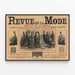 Plakat vintage Revue de la Mode Gazette de la Famille — indrammet kunstværk på væggen