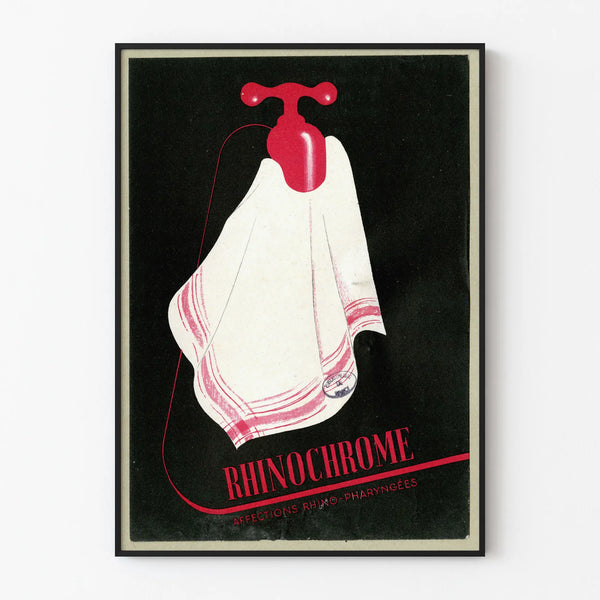 Vintage plakat Rhinocolore - Retro medicinsk vægdekoration