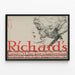 Plakat vintage Richards med stiliseret kvindeprofil — indrammet kunstværk på væggen