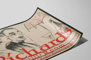 Plakat vintage Richards Grill Rum - Elegant vægdekoration — visning af kunstværket