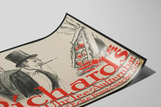 Plakat vintage Richards Grill vægdekoration — visning af kunstværket