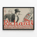 Plakat vintage Richards Grill vægdekoration — indrammet kunstværk på væggen