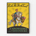 Vintage plakat Ride The Book Trail til uddannelsesmæssig vægdekoration