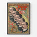 Vintage plakat af Ringling Bros portrætter illustreret