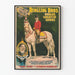 Vintage plakat Ringling Bros - Silver King-hesten monteret af John O'Brien