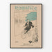 Vintage romantisk plakat med den elegante cyklist