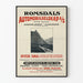 Vintage plakat Romsdals Automobilselskap A/S