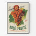 Vintage Rosé Frugtig Plakat - Vægdekoration Vin & Drue
