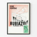 Vintage reklameplakat for Rubiazol farvestof azoisk