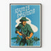 Vintage plakat med soldat i aktion patriotisk vægdekoration