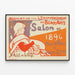Plakat Salon de 1896 i Liège til Vægdekoration Vintage — indrammet kunstværk på væggen
