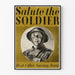 Vintage militær plakat Salute the Soldier - Retro vægdekoration