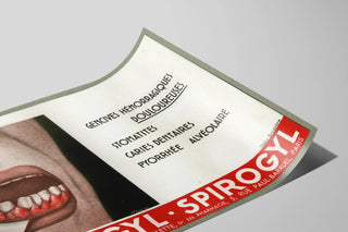 Plakat Vintage Sanogyl Spirogyl - Tandlæge-Vægdekoration — visning af kunstværket