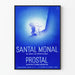 Vintage reklameplakat Santal Monal Prostal blå methylén