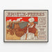 Plakat vintage Amieux-Brødre sardiner og konserves — indrammet kunstværk på væggen