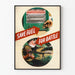Vintage militærpropagandaplakaten 'Spar brændstof til kamp'