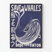 Plakat Save The Whales - Marine vintage vægdekoration
