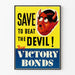 Vintage plakat 'Save to Beat the Devil' - Retro vægdekoration