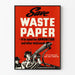 Vintage plakat Save Waste Paper - engageret vægdekoration