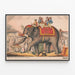 Plakat Vintage Cirque Elefanter og Akrobater — indrammet kunstværk på væggen