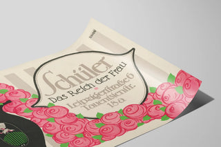 Plakat vintage Schuler Das Reich der Frau - Florale vægdekoration — visning af kunstværket