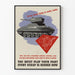 Vintage genbrugsmaljplakat til fremstilling af kampvogne