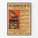 Vintage plakat Scribner's for marts med sejlskib