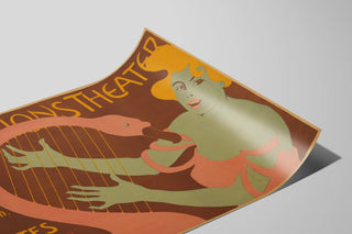 Plakat Secession Teatret Alexanderplatz - Vintage vægdekoration — visning af kunstværket