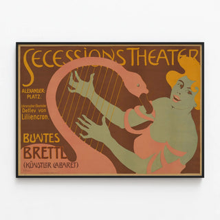Plakat Secession Teatret Alexanderplatz - Vintage vægdekoration — indrammet kunstværk på væggen