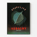 Vintage plakat Sedalby Baillly med stiliseret blad som vægdekoration