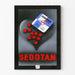 Vintage plakat til vægdekoration Sedotan med røde pastiller