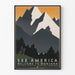 Vintage plakat Se Amerika Velkommen til Montana