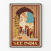 Vintage plakat 'See India' - Vægdekoration rejse Indien