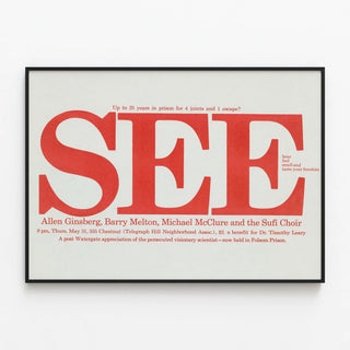 Plakat Vintage 'See' - Vægdekoration Kunst og Poesi — indrammet kunstværk på væggen