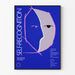 Kunstnerisk plakat Self-Recognition i blå og rosa til vægdekoration