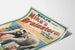 Vintage plakat af Mike's Brainstorm med sjovt elefant