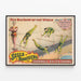 Plakat vintage Sells Brothers Cirkus Costellos ved vandrette stænger — indrammet kunstværk på væggen